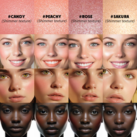 Baume pour fard à joues rougeoyant et crémeux hydratant Ultra-luxe avec logo personnalisé Maquillage pour le visage végétalien Bâton de fard à joues crémeux multi-usages
