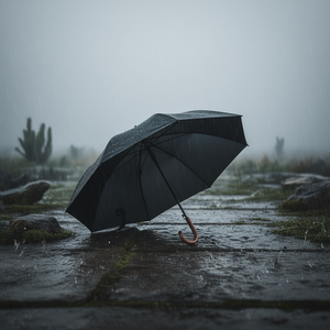 Paraguas Recto Automático Feeling Rain de 102 cm de Diámetro, Mango de Metal, Revestimiento Negro, Poliéster, Diseño Clásico, para Viaje - Product Image 2