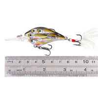 Vente en gros CB036 7,9 cm 8,9 g Leurres de pêche artificiels en plastique dur avec hameçon à plumes