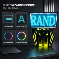 Support d'affichage de bouteilles LED en acrylique personnalisé en gros pour usine, glorificateur de bouteilles lumineux, présentoir à vin avec logo personnalisé, présentoir VIP