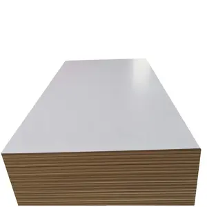 E1 Formaldehyde Emission Standards Wood Fiber Base Melamine MDF Board With Wood Grain Design