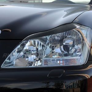 1 par de cubiertas embellecedoras de fibra de carbono real para faros delanteros de coche Toyota Crown 2005 2006 2007 2008 2009, accesorios para coche - Product Image 6