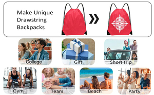 Custom Logo Fashion Large Outdoor Sport <b>Drawstring</b> <b>Backpack</b> with Rope Handle Zipper Pocket Shopping Bag and Polyester Lining - Product Image 5