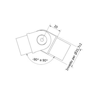 C110157 Acabado Satinado Inox AISI 304 Conector Articulado para Tubo Ø 33,7X2,0 Accesorios de Tubería Categoría de Producto - Product Image 2
