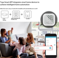 Sensor de Temperatura y Humedad con Pantalla Digital, Control Remoto por Aplicación, Sensor Inteligente de Temperatura y Humedad (Cuadrado)