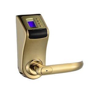 ( GL-580 ) <strong>Safe</strong> Fingerprint Door <strong>Lock</strong> <strong>With</strong> Password <strong>Keypad</strong>, Key Unlock, Chrome Plating Casing. - Product Image 1