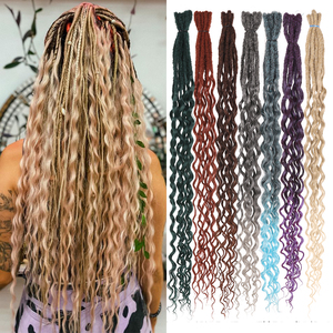 Extensiones <span class=keywords><strong>de</strong></span> rastas <span class=keywords><strong>de</strong></span> ganchillo sintéticas <span class=keywords><strong>de</strong></span> 24 pulgadas <span class=keywords><strong>de</strong></span> largo, rastas suaves <span class=keywords><strong>de</strong></span> doble extremo hechas a mano, estilo Reggae, rastas para <span class=keywords><strong>niñas</strong></span> - Product Image 1