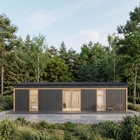 Maison conteneur moderne préfabriquée de luxe à 3 chambres, 20x40 pieds, mobile, pliable, extensible, respirante, avec système solaire, garantie 20+ ans