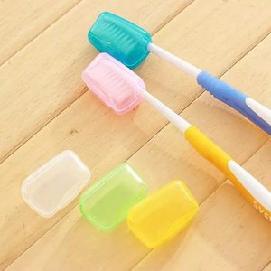 Multicolor Portable Two-piece Rectangle <strong>Toothbrush</strong> <strong>Head</strong> Cover Caps Travel <strong>Holders</strong> and Covers Plastic Brush Protector - Product Image 3