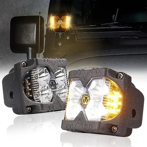 LLevo ámbar blanco doble color 3 pulgadas cubo Tirador Lateral LED pod luz para Suv <span class=keywords><strong>4x4</strong></span> Offroad Atv - Product Image 1