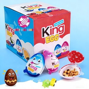 Halal King Chocolade Verrassingseieren Met Speelgoed & Biscuit voor Jongens & Meisjes Aangepaste Verpakking Verrassing Chocolade Eieren Groothandel - Product Image 1