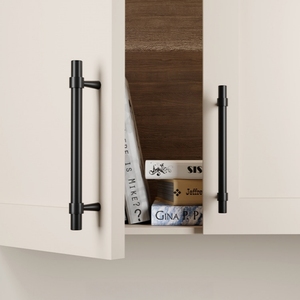 มือจับลิ้นชักทองเหลืองสีดำด้าน - สไตล์ฝรั่งเศสกลางศตวรรษ สำหรับตู้และตู้เสื้อผ้าสไตล์อเมริกันโมเดิร์น - Product Image 2