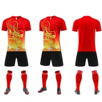 Ensemble de tenue de football 100% polyester, séchage rapide, anti-odeur, respirant, maillot et short en mesh