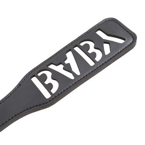Cuero <span class=keywords><strong>Beat</strong></span> Paddle cuerda negra tallada letras PU raqueta para adultos diversión azotar Paddle mujeres SM productos sexuales - Product Image 6