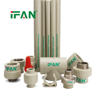 Raccords PPR gris IFAN 20-110 mm PN25 à faible conductivité thermique, système de plomberie isolant et économe en énergie, raccords de tuyauterie PPR