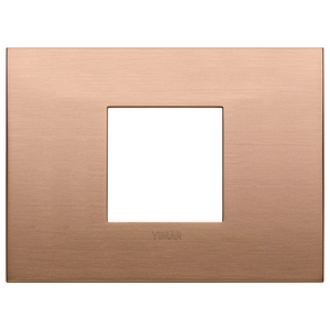 Cache-interrupteur mural Vimar Classic 2MC en cuivre brossé 12,75x9,5cm - Product Image 1