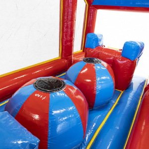 Jeu d'obstacles à thème <span class=keywords><strong>Rollercoaster</strong></span> polyvalent gonflable, jeu de videur de défi de course d'obstacles 3 en un - Product Image 3