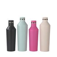 Bouteilles d'eau isothermes en acier inoxydable à double paroi personnalisées de 500 ml (17 oz) à petite ouverture pour le sport