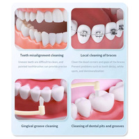 Brosse à dents orthodontique à poils simples avec logo personnalisé, nouvelle brosse à dents à poils tuftés