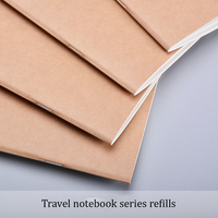 Recharges de carnet de voyage, journal ou agenda vintage en papier kraft Daurin 100 g/m² avec pages intérieures originales