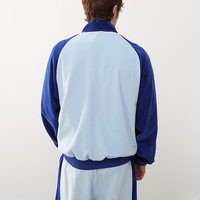 Ensemble de survêtement pour homme, taille plus, respirant, écologique, léger, en nylon, coupe-vent, veste à capuche, col uni, motif uni, automne