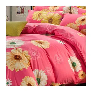 Flower print twill polyester fabric textiles and fabrics manufacturers polyester fabric for bedding