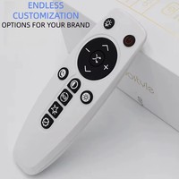 Nouvelle télécommande intelligente mise à jour OEM/ODM à 13 boutons, couleur blanc/noir, originale 2.4G/433 MHz, pour éclairage domestique, code fixe, en plastique