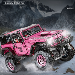 1:8 Rose <span class=keywords><strong>Robin</strong></span> Heavy Modifié Building Block Véhicule de voiture tout-terrain Compatible avec Technic RC Bricks Toys - Product Image 5