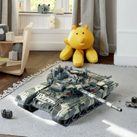 ABS Plastik 1/48 Ölçekli Plastik Model DIY Oyuncak T90 Muharebe Tankı Sergi Modeli Yapım Seti Çocuklar İçin Yapım Blokları Seti Erkek Çocuklar İçin