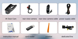 Cámara de Tablero Delantera y Trasera 4k con Wifi, GPS, Visión Nocturna Superior, Monitor de Estacionamiento, Grabadora de Video HD DVR para Toyota Highlander - Product Image 4