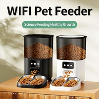 Comedero Automático Inteligente para Mascotas, con WiFi, Grabación de Voz, Doble Alimentación, Ecológico, de Plástico, 4.5L, para Perros y Gatos