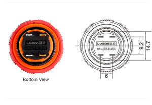 Lanboo สวิตช์ปุ่ม16มม. LB16SM <span class=keywords><strong>สัญลักษณ์</strong></span>หยุดฉุกเฉินเห็ดสีแดง2NO ป้องกัน IP65 6-250V 10A <span class=keywords><strong>กระแส</strong></span>ไฟสูงสุด - Product Image 2