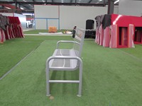 Banc public extérieur personnalisé, banc public publicitaire, design moderne, banc de repos publicitaire pour parc et rue