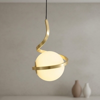 Lustre en spirale, nouveau design, verre artistique, cuivre, pour salle à manger, salon, luminaire suspendu, lustre pour plafond haut
