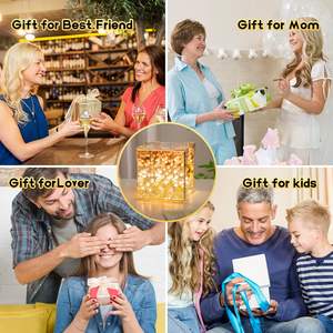 Lámpara de Noche de Tulipanes Hecha a Mano para el Día de la Madre, Luz LED Blanca Cálida, Espejo Acrílico, Alimentación USB, para Dormitorio - Product Image 6