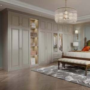 Meubles de style européen modernes de qualité supérieure, armoire en bois, chambre à coucher, armoire intégrée - Product Image 5