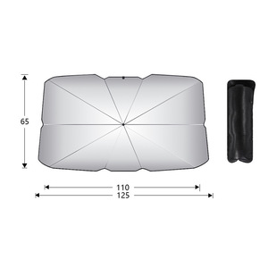 Parasole Pieghevole per Auto, Ombrello Parasole in Nylon Argento, Tenda Parasole per Finestrino Anteriore, <span class=keywords><strong>Accessori</strong></span> Protettivi - Product Image 6