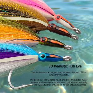 Streamers <span class=keywords><strong>de</strong></span> pêche à la mouche Tarpon améliorés avec des yeux <span class=keywords><strong>de</strong></span> poisson 3D, effet réfléchissant et lumineux pour la pêche à la mouche en eau salée et la pêche au <span class=keywords><strong>leurre</strong></span> - Product Image 4