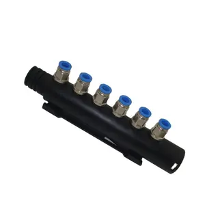 6 Outlets PE Multiple-Hole Pipe Quick Connecting Air Manifold Plastic Tube