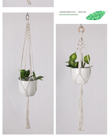 Suspension pour plantes en macramé 100% coton fait main, 4 pieds, porte-pot de fleurs pour la maison et le jardin, livraison directe, décoration murale suspendue