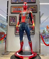 Estatua de Spiderman de Hierro de 190 cm, Tamaño Real 1:1, Figura Coleccionable de Resina de Superhéroe, Accesorio de Película para Centro Comercial, Parque de Atracciones