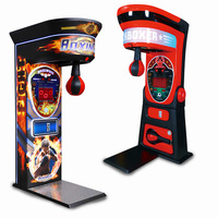 Machine de boxe d'arcade commerciale, jeu de force avec mesure de puissance, testeur de force numérique à écran LED, console de jeu à monnayeur