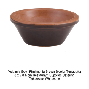 Vulcania Terracotta Pinzimonio Bowl 8 × 2.8 cm, <b>Brown</b>, Two-Tone - Product Image 2