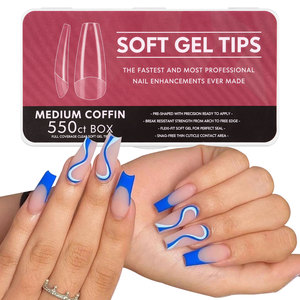 Misscheering - Nuevas <span class=keywords><strong>Uñas</strong></span> Postizas de Porcelana Blanca en Caja, Ultrafinas, Sin Costuras, <span class=keywords><strong>Largas</strong></span>, con Forma de Gota de Agua, Almendradas - Product Image 3