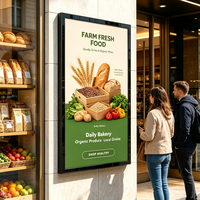 Écran tactile 75 pouces, étanche IP66, haute luminosité, totem numérique LCD mural extérieur pour centre commercial