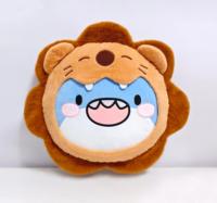 Vente en gros 12 pouces écologique Lion tournesol réversible multicolore oreiller coussin Ultra doux PP coton jouets en peluche