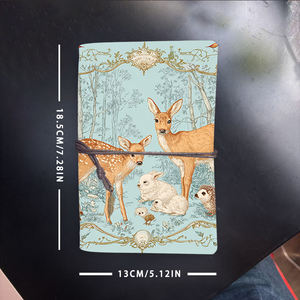 Carnet compact A6 fait à la main utile pour les étudiants en droit de l'université idéal pour la préparation de plaidoirie et les slips avec cerf lapin h - Product Image 6