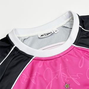 Camiseta de fútbol personalizada de alta calidad, sublimación, diseño de retazos, camiseta de fútbol Retro de calle de gran tamaño - Product Image 4