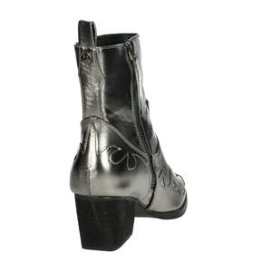 Bottines pour femmes, talon anthracite, SABF241001, style cowgirl, bout pointu - Product Image 3