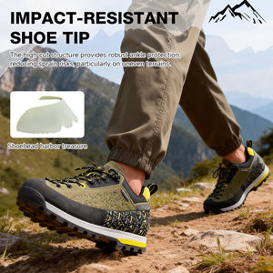 Nouveaux produits OEM ODM personnalisés, chaussures de <span class=keywords><strong>randonnée</strong></span> unisexes, toutes saisons, imperméables, en daim et en mesh, coupe <span class=keywords><strong>basse</strong></span>, antidérapantes, semelle en caoutchouc EVA - Product Image 4